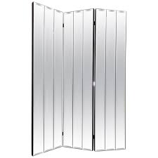4 panels bamboo room divider folding privacy screen separator freestanding. Ello Mirrored Three Panel Folding Screen Or Room Divider At 1stdibs