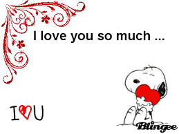 i love you so much snoopy Image #104082320 | Blingee.com