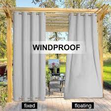 Outdoor Deck Curtains Waterproof Outdoor Curtains For Patio Grommet Top And Bottom Curtains Outdoor Curtains Outdoor Curtains For Patio Patio Curtains