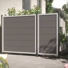 Sichtschutzzaun Wpc Design Anthrazit 180x180cm 180x180cm Anthrazit Design Sichtschutzzaun Sichtschutzzaun Tor Design Zaun