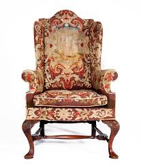 18th Century Queen Anne Walnut Wing Chair With Tapestry Covering Queen Anne Furniture Wing Chair Queen Anne