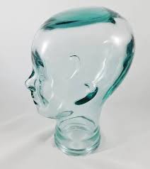 Glass Mannequin Head Green Glass Glass Display Head Hat Etsy Green Glass Clothing Store Displays Hat Display