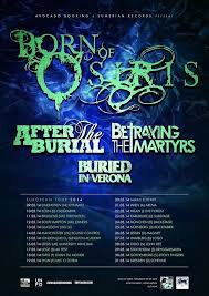 2014 European Tour Poster For Born Of Osiris European Tour Tour Posters Upcoming Concerts