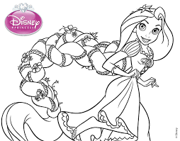 Dibujo De Enredados Rapunzel Y Su Trenza Para Colorear Enredados Princesas Dibujos Dibujos Para Colorear
