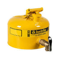 Lab Steel Safety Can | 2.5 Gallon | Built-in Vacuum-Relief Valve | Justrite