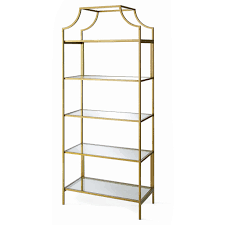 Gold Bookshelf Etagere Gold Shelves Bookcase Decor Etagere Bookcase