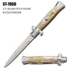 Valued at $44.6 million, the agreement will task the firm, based out of simi valley, california, with providing block10c inert training vehicles and block10c all up rounds, multi pack launchers and modular battery payloads to the. Gold Dragon Switchblade Stiletto Automatic Knife