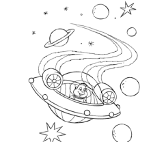 Kolorowanki KOSMOS, malowanki do druku ufo, planety, kosmici