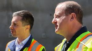 Transportation Secretary Pete Buttigieg, Gov. Polis visit Floyd Hill Project