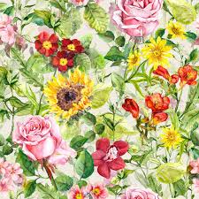 Immagine sfocata di fiori di campo. Immagini Stock Fiori Di Campo Erbe Di Campo Vintage Motivo Floreale Senza Soluzione Di Continuita Acquerello Image 45666908