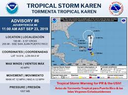 … isaías se fortalece ligeramente…. Aviso Sobre Tormenta Tropical Karen Caribbean University Pr Facebook