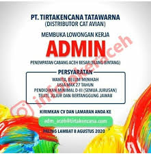 Indeed dapat menerima bayaran dari perusahaan tersebut, membantu agar indeed tetap gratis bagi para pencari kerja. Lowongan Kerja Aceh Selatan Raya Postingan Facebook