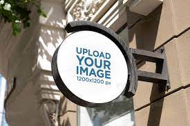Download 60 Free Best Outdoor Wall Hanging Mounted Shop Sign Mockup Psd Files
