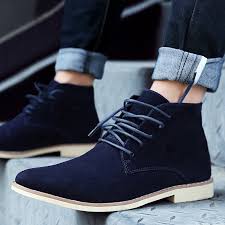 Fabric sewing, quilting & knitting : Winter Men Boots Suede Leather Male Boots Fashion Casual Winter Shoes Men Shoes Shopee Philippines