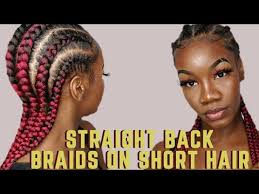 These are the best short curly bobs you need to choose your next hairstyle from! Feed In Cornrow Straight Back Protective Style On Short Natural Hair Braiding My Own Hair Diy Youtube