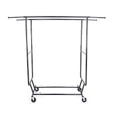 Heavy Duty Steel Double Bar Garment Rack Hanger Black And Chrome Plated Drying Racks Aliexpress