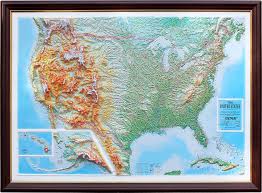 Raised Relief Map Of The United States