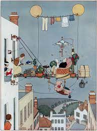 Absurdity And Wonder Heath Robinson At Home 1843 Children S Book Illustration Vintage Illustration Illustration