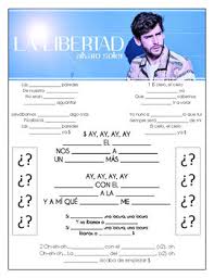 C am d y a mí­ qué más me da. Alvaro Soler La Libertad Cloze Song Sheet Spanish By Brian Herrig