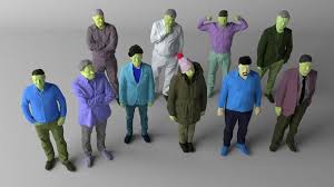 Colored Low Poly People 003 Low Poly Color Poly