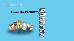 Fanboys are called coordinating conjunctions, a type of conjunction that coordinates or synchronizes words, phrases, and clauses with equal grammatical weight or importance. Fanboys Coordinating Conjunctions Youtube