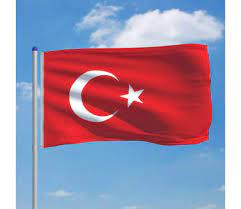 Den osmanska flottans flagga som tidigare varit grön ändrades 1793 under sultanen selim iii till en röd flagga med en vit halvmåne och en fleruddig stjärna. Handla Vidaxl Turkiets Flagga Och Flaggstang I Aluminium 6 M Vidaxl Se
