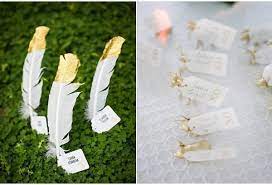 Eine sammlung von beispielen und wie zur herstellung von tischkarten hochzeit mal. Feder Originelle Tischkarten Goldene Hochzeit Drucken Table Card Wedding Diy Originelle Und Einzigar Goldene Hochzeit Tischkarten Hochzeit Platzkarten Hochzeit