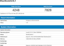 First 2018 Macbook Air Benchmark Shows Moderate Gains Over 2017 Macbook Air And Macbook Macrumors In spite of many rivals out on the market, macbook air still holds its place at the top due to its innovative design. first 2018 macbook air benchmark shows