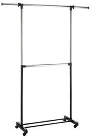 Check spelling or type a new query. Amazon Com Whitmor Adjustable 2 Rod Garment Rack Black Chrome Home Kitchen