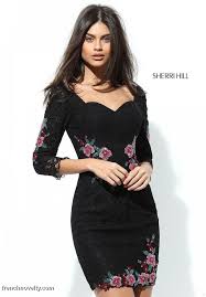 Sherri Hill 50605 Long Sleeve Cocktail Dress Long Sleeve Cocktail Dress Prom Dresses Long With Sleeves Lace Homecoming Dresses