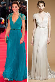 Get The Look Kate Middleton S Green Lace Jenny Packham Gown Blue Evening Dresses Green Lace Dresses Kate Middleton Dress