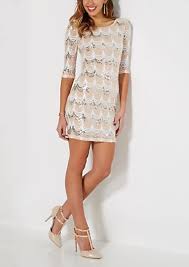 Pink Scalloped Sequined Bodycon Dress Sequin Bodycon Dress Bodycon Dress Dresses