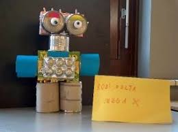 Roboter Basteln Mit Mull Recycling Basteln Bastelideen Monster Basteln