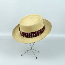 Vintage 1950s Dobbs Straw Hat Panama Pork Pie Style Meier Etsy Pork Pie Straw Hat Straw Tags
