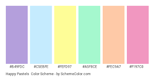Often we assume happy colors would be bolder hues, but for some of us, a quiet place with softer need inspiration? Happy Pastels Color Scheme Green Schemecolor Com