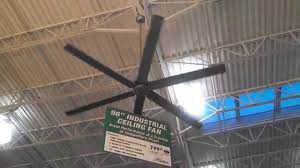 This is what most people think of when they hear ceiling fan.. Hunter 96 Satin Metal Industrial Ceiling Fan At Menards Off High Speed Youtube