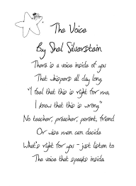 The Voice Shel Silverstein Listen To The Voice Inside And Follow Your Own Heart Silverstein Poems Shel Silverstein Poems Shel Silverstein