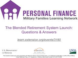 the blended retirement system launch questions answers