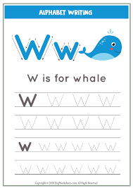 Revise letters with these letter recap worksheets for small alphabet tracing. Letter W Alphabet Tracing Worksheet With Animal Illustration Image Worksheets 75
