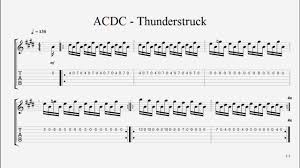 Recommended by the wall street journal. Acdc Thunderstruck Guitar Tab Rif Intro Tab Youtube
