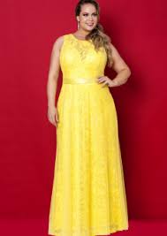 Yellow Lace Round Neckline Floor Length Plus Size Evening Dress Prom Dresses Mother Of The Bride Dres Evening Dresses Plus Size Evening Dresses Prom Dresses