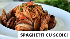 300 g scoici prefierte (fără cochilie, congelate). Spaghetti Cu Scoici Youtube