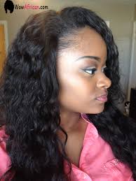 This hair has a lot of natural body to it and cuticles are aligned. Middle Part Curly Hair Sew In With Closure Novocom Top