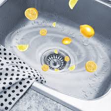 To remove the strong smell from a garbage disposal, you can use 1 cup of baking soda and little amount of distilled vinegar. Eliminate Garbage Disposal Smells Summit Brands