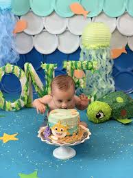 Baby Shark 1st Birthday Smash Cake Babyshark Smashcake Beach 1stbirthaday Shark Birthday Shark Themed Birthday Party Shark Theme Birthday