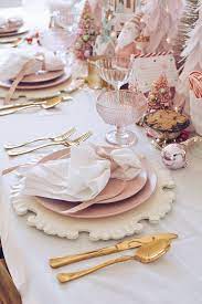 See more ideas about christmas table settings, christmas table, table settings. Pink Christmas Table Decorations A Pink Wonderland Dinner The Pink Dream Pink Christmas Table Pink Christmas Decorations Christmas Table