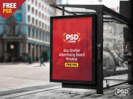 Free Bus Stop Poster Mockup Free Psd Ui Download