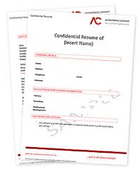 resume template from accountancy connect