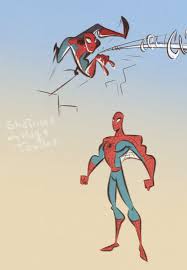 Hugo Tendaz on X: Doodlin' spider bitten by the radioactive man -  Man-Spider! #IllGetMeCoat #spiderman #comics #sketch #marvel #fanart  #characterdesign #drawing #spider #cartoon #warmup #PeterParker #comic  #superhero #nonlewd #MondayMorning #art ...