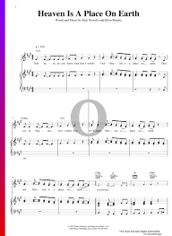 Belinda carlisle — la luna belinda carlisle — california (a woman and a man 1996). Heaven Is A Place On Earth Noten Klavier Gesang Gitarre Pdf Download Streamen Oktav